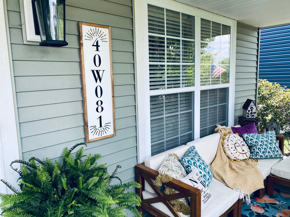 Sunburst Outdoor Address Sign – Illumination Custom Designs
