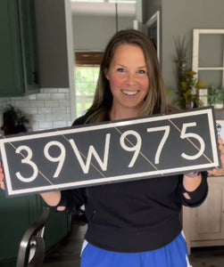 Modern Outdoor Address Sign