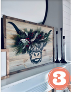 Load image into Gallery viewer, Christmas Garland Highland Cow
