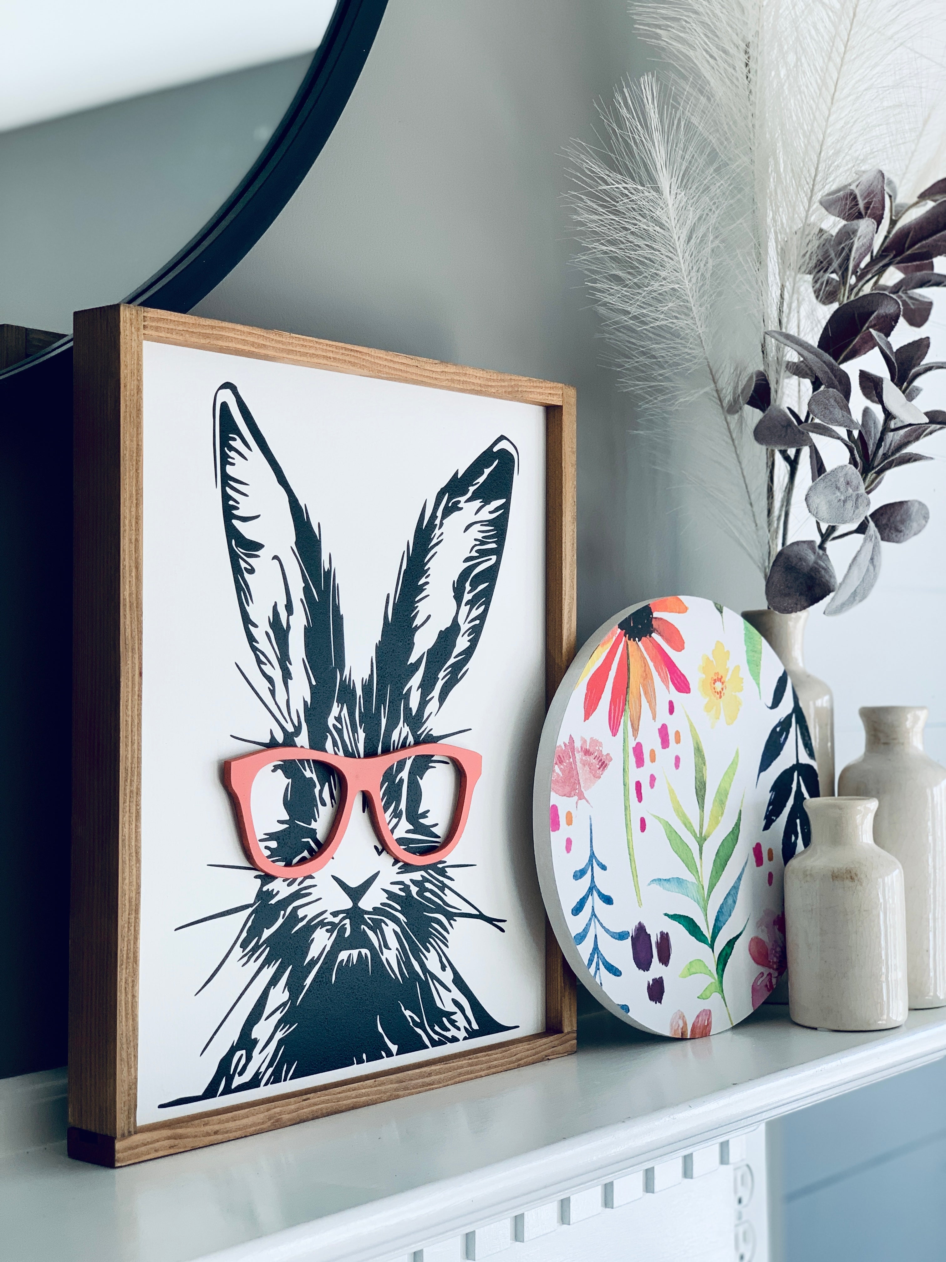 Hipster Bunny with Glasses