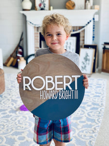 Baby Name - Robert Howard Bright Design
