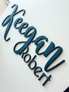 Baby Name Round - Keegan Design